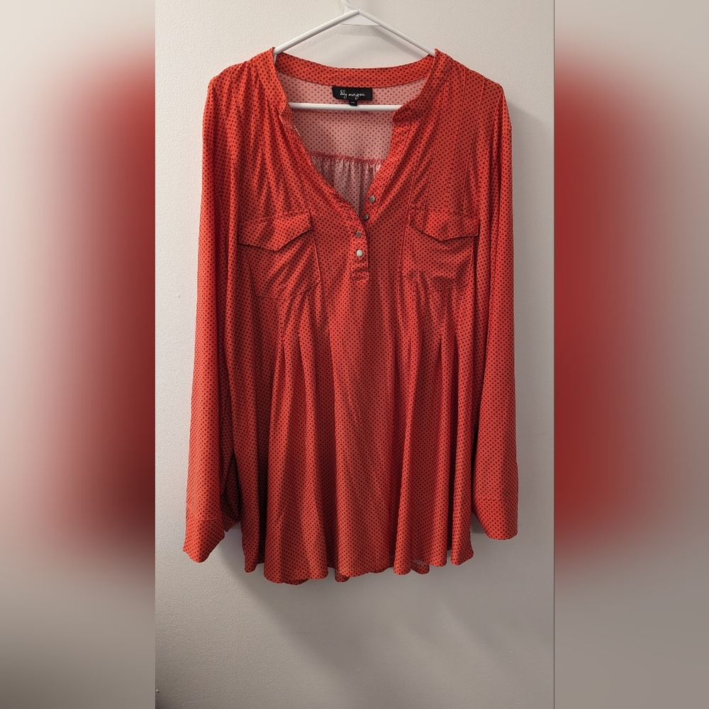 Shirt orange salmon size 2x bust 52 inches